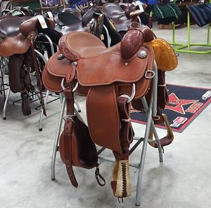 Martin XT Team Roper 14.5" Chestnut Roughout Saddle with Bison Seat. Brand New!