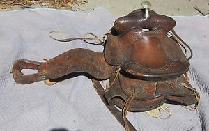 Fancy Marked Antique Hand Tooled Colorado Saddlery saddle