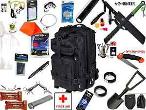 Survival kit backpack Camping Hiking Emergency Gear bugout preparedness Zombie ^