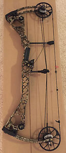 Mathews No Cam HTR 70# / 27.5 (Right Handed / Lost Camo) w/ QAD Rest