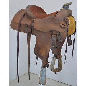 Used 14" Bill Oliver Saddles Handmade Ranch Roper Code: U14BILLOLIVERRO
