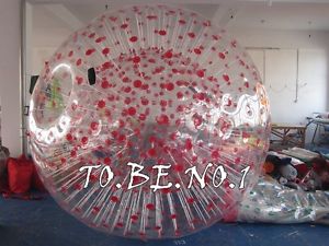 2.8*2.0M Red Inflatable Zorb ball Zorbing Human Hamster ball Hydro Zorb 1.00MM