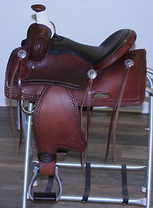 New Jays Custom 13" Youth Roping Saddle FQH Jeremiah Watt Conchos