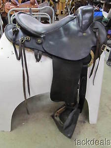 St. Louis Mounted Police Endurance Saddle by Jims of MO Used Black 15