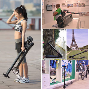 World's Lightest! Carbon Fiber Electric foldable Kick Scooter Top configuration!