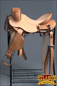 BX201BZ-A HILASON CLASSIC SERIES HAND-MADE RODEO BRONC RIDING SADDLE 16"