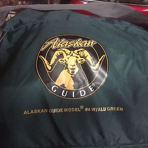 CABELAS Alaskan Guide 4 Man Person Tent + Rain Fly  With Aluminum Poles