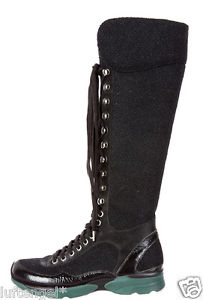 CHANEL Boots schwarz 38,5 39 selten RARE SOLD OUT Logo 100%Original black Boucle