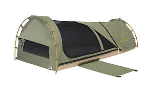 OZtrail Lachlan Single Swag Full Zip Panoramic Door 3 Pole Dome 210x90cm