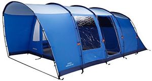 Large Family Tents 5 Person Double Section Tunnel Waterproof Divider Blue New