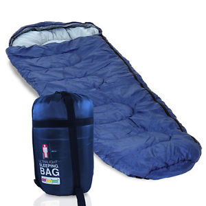 MUMIENSCHLAFSACK SCHLAFSACK ZELT CAMPING OUTDOOR -11°C 225CM BLAU ZELTEN