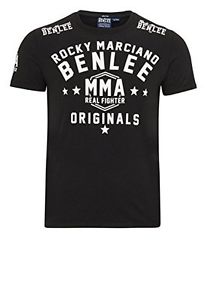 BENLEE Rocky Marciano da uomo Slim Fit T-Shirt Real Fighter, Nero (nero), L