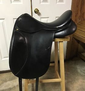 18" Xenophon Andy Foster Lauriche Dressage Saddle w/ Passier Leathers. Rtl $3500