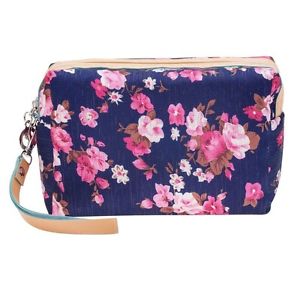 Washable And Durable, Navy Blue Nylon Beauty And Make Up Cosmetics Pouch / Bag