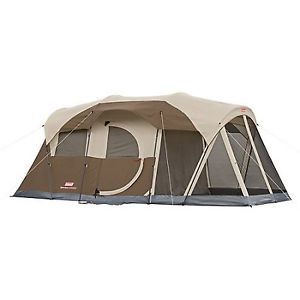 17'x9' Coleman Family Tent Shelter Outdoor Camping Cabin LED Light 6 Person NEW
