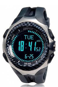 WS 10X Spovan MINGO I Sports Functional Outdoor Digital Compass Hiking Watch Bla