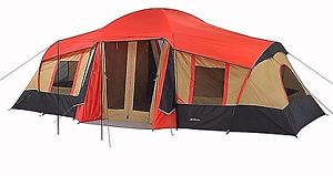 Trail Tent Camping Vacation Ozark 3 Room Cabin 10 Person Large Hunting Dome New