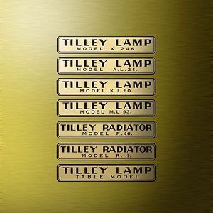 Tilley Lamp METALLIC waterslide decals