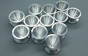 Set of 12 1.340" OD Dry Storage Cups USA D cell Maglite Secret Compartment 7075
