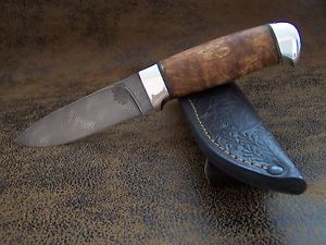 EXKLUSIVES CUSTOMS Zlatoust Damast Messer Outdoor / Jagdmesser 180 Lagen HRC-60