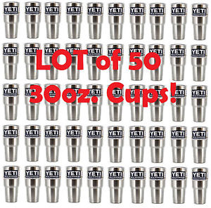 New Yeti 30oz Rambler Cooler Tumbler 18/8 Stainless Steel Cup Coffee Mug 50pcs