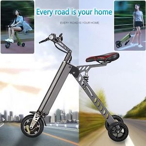 Folding Chargeable Vehicle Compact Electrics 250W Bicycle Scooter Foldable Ride