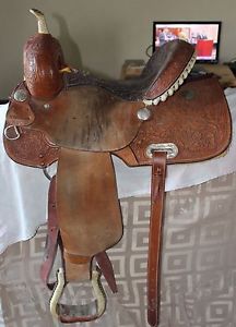 BILLY COOK BARREL SADDLE 14" - GREAT CONDITION