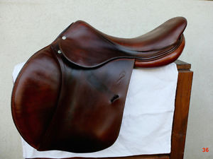 2001 Antares Luxury French Jumping Saddle Brown 17.5"