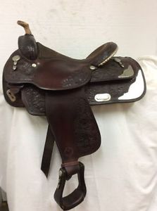 Circle Y 15 1/2" Used Show Saddle with softee Jockey and Fenders - Regular Bar