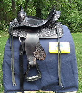 BLACK FOREST WESTERN 15" TREELESS SADDLE 0420