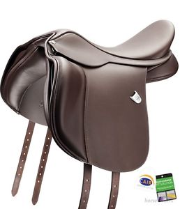 Bates 18 WIDE All Purpose English Saddle - Brown -Draft Horse Fit - FREE GIFTS
