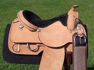 16" Rocking R Roughout Training SADDLE~NEW Condition~Used 3x~With PAD &Gel CINCH