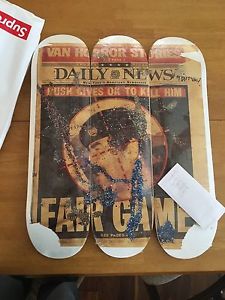 Supreme X Dash Snow Skateboard Deck Limited Set Of 3 In Hand Patchwork CNN