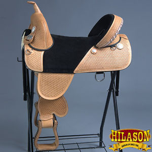 TW102BZ-F CLASSIC HILASON TREELESS WESTERN TRAIL BARREL RACING LEATHER SADDLE 16