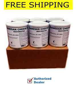 Military Surplus Parmesan Cheese Blend- 6 Cans with 25+ yrs Shelf Life,Free Ship