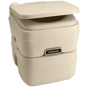 Dometic - 965 MSD Portable Toilet 5.0 Gallon Parchment - Comfortable & Secure