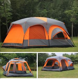8-12 Person Double layer Waterproof Family Camping Hiking Instant Tent Room