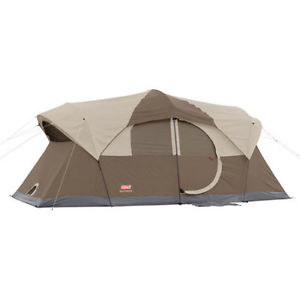 NEW! Coleman WeatherMaster Screened 10 Person Two Room Tent with Hinged Door