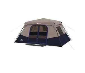 Ozark Trail Instant 8 Person Cabin Camping Tent, Family Shelter Hiking Room Dome