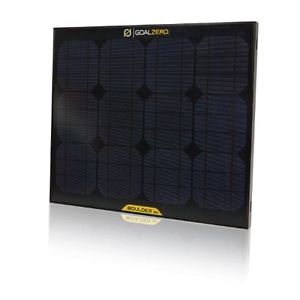 Goal Zero boulder 30M solar panel built with strong glass & an aluminum frame