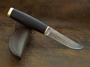 BULAT CUSTOM Puukko Zlatoust Messer High Carbon Damastmesser 448 lagen 63-HRC