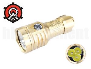 Mecarmy PT16 Brass 3x Cree XP-G2 S4 LED Flashlight
