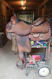 Rocking R Saddlery trophy Training Saddle Used Great Shape