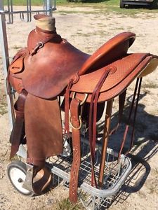 McCall Northwest Wade 15.5" seat, SQH bars, roughout seat, Monel stirrups