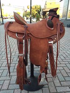 (In Stock) 16" Handmade Wade Roping Saddle - Ranch/Roping/Training