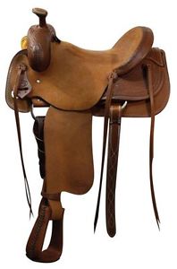 Showman Roper Style Saddle 16" Warrantied for Roping Basket Weave Tooling NEW