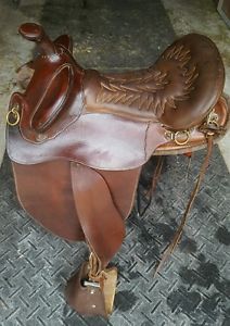 Genuine Custom Tucker Plantation Australian Stock Saddle. Made in Southaven, MS.