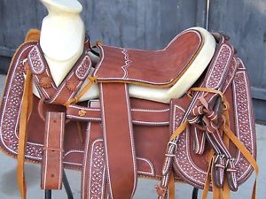 MEXICAN CHARRO  SADDLE MONTURA CHARRA Spurs Straps  Equipada Pechera Correones