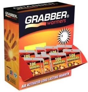 Grabber 6+ Hour Adhesive Toe Warmers 120Ct Display (120 Pack). Free Delivery