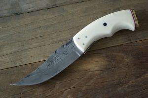 Caccianincu Warzenschweinzahn,  Damast,  Jagdmesser, Korsika Jean Francois Deak